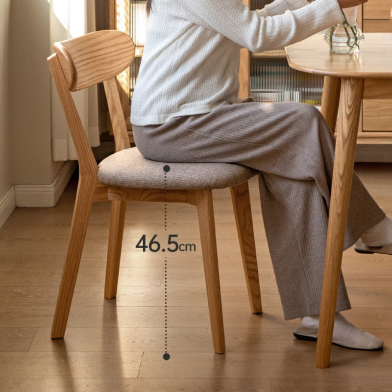 Chaise de salle à manger en chêne massif Blake