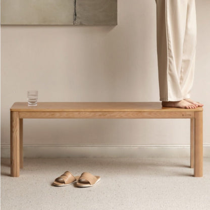 Banc de salle à manger en bois massif Aiko