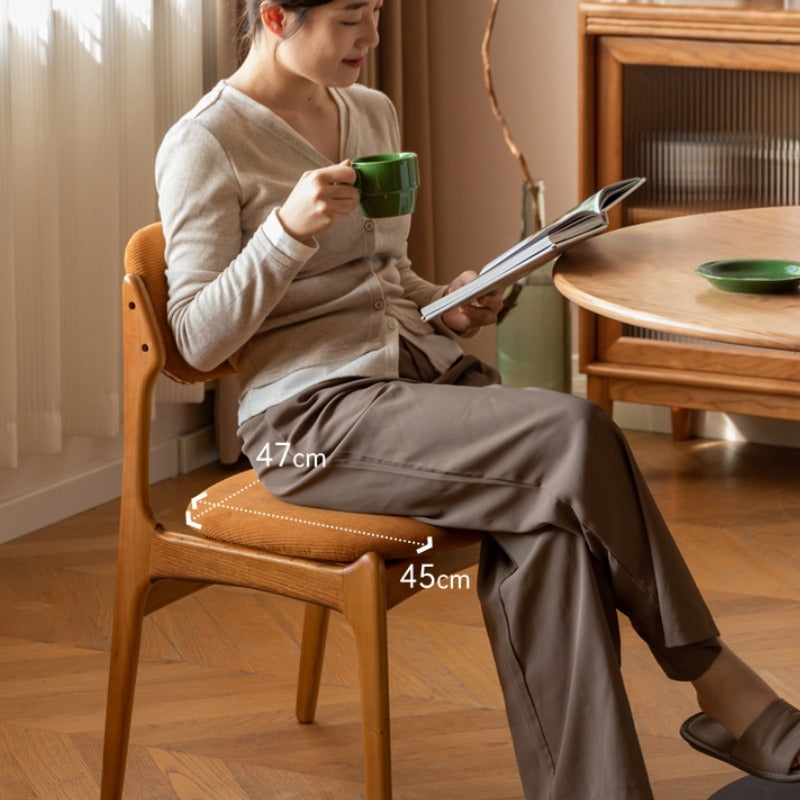 Chaise de salle à manger en bois massif Clara