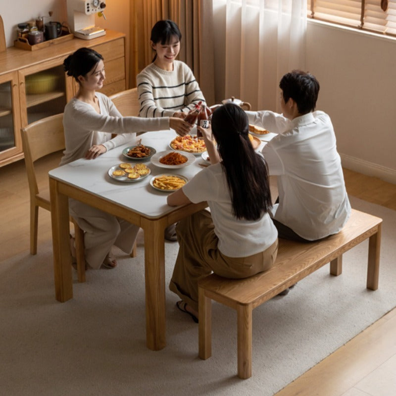 Banc de salle à manger en bois massif Aiko