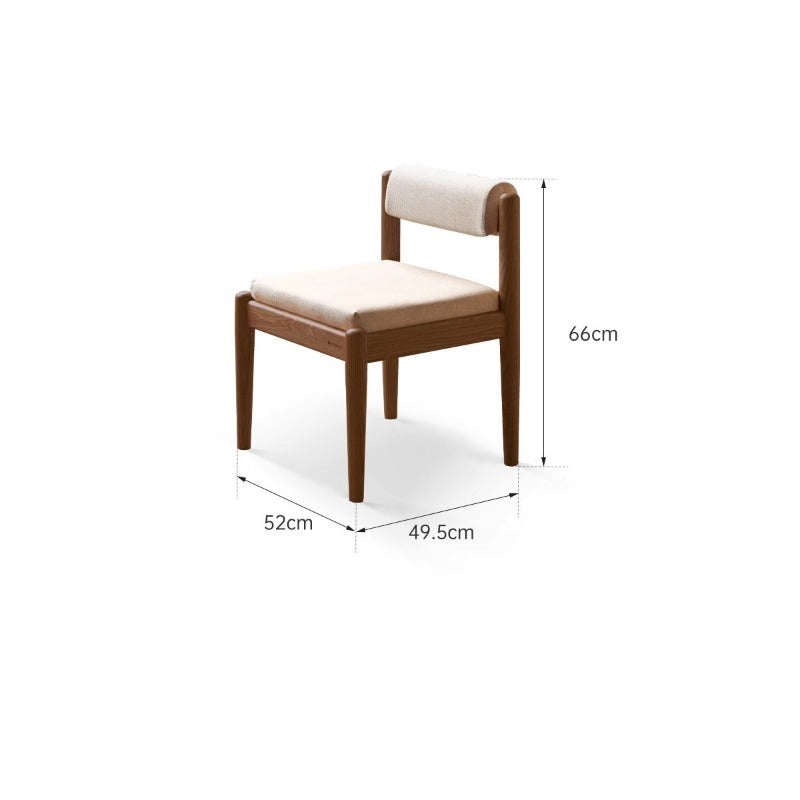 Chaise de salle à manger en bois de chêne Keith