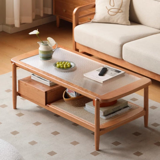 Table basse en rotin Hana