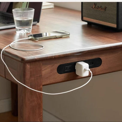 Bureau Kei en bois de noyer massif