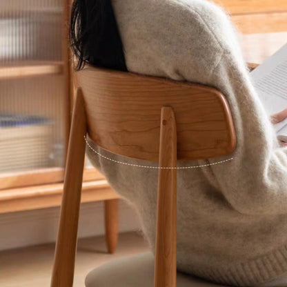 Chaise de salle à manger en bois de cerisier Elise