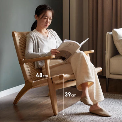 Fauteuil tissé Selma