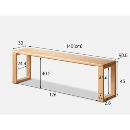 Banc de salle à manger en bois massif Atlas