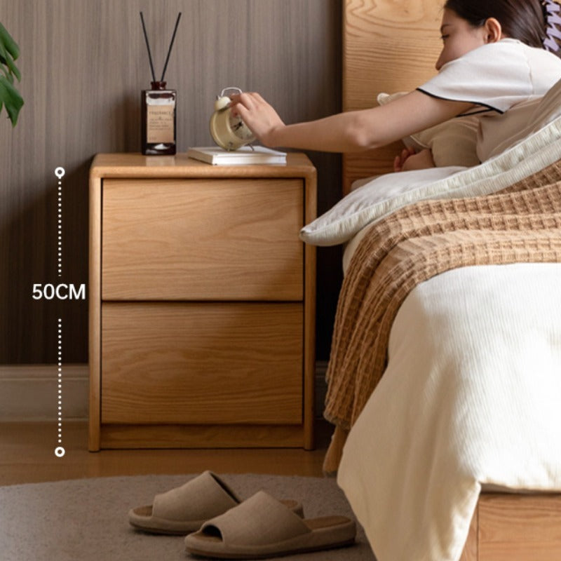 Table de chevet en bois massif Asher