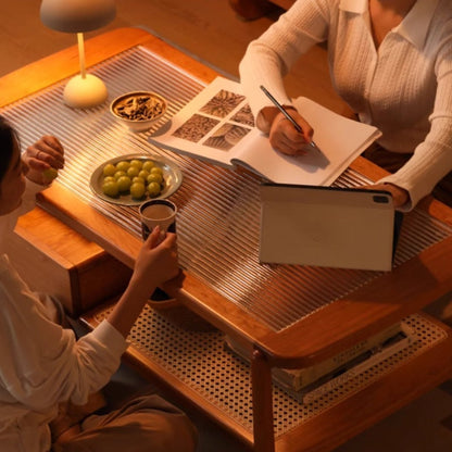 Table basse en rotin Hana