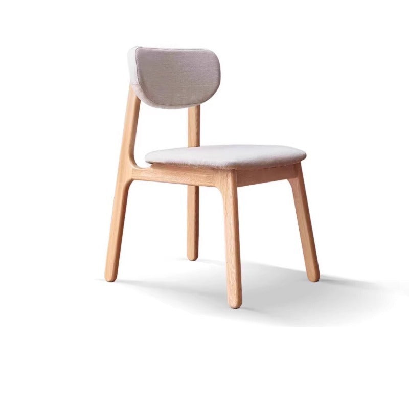Chaise de salle à manger rembourrée en bois de chêne Kei