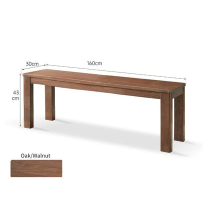 Banc de salle à manger en bois massif Bruce