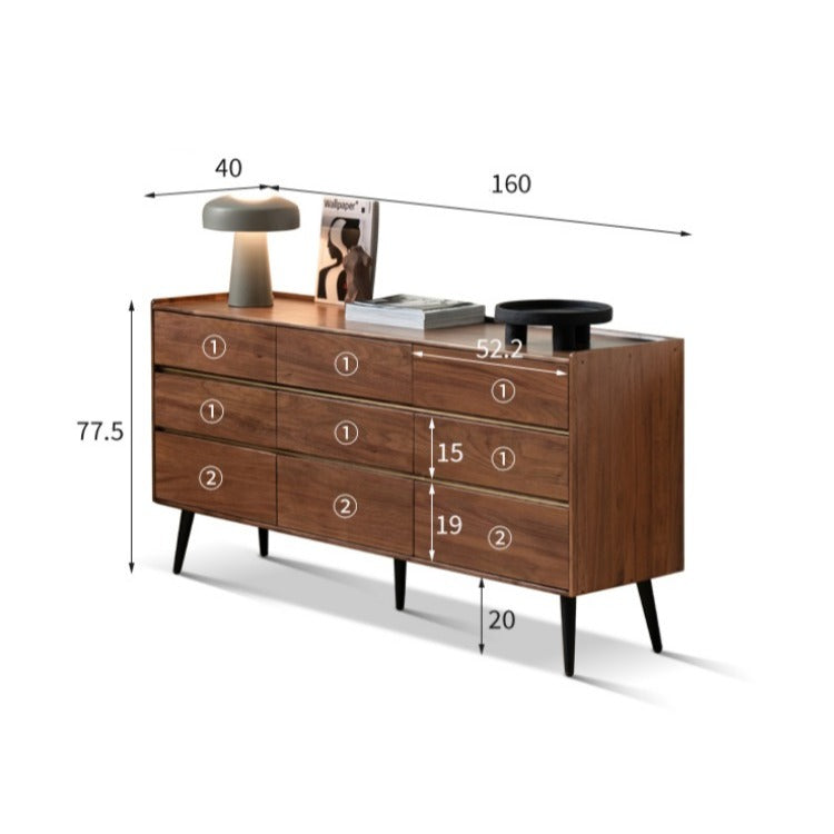 Commode en bois de noyer Enoch